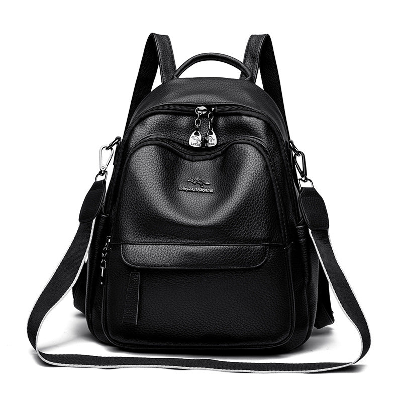 Women's Kangaroo Large Capacity Mom Soft Leather Backpacks